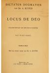 Dicaten dogmatiek. Locus de Deo - pagina 1