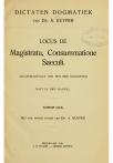 Dictaten dogmatiek. Locus de Magistratu, Consummatione Saeculi - pagina 1