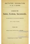 Dictaten dogmatiek. Locus de Salute, Ecclesia, Sacramentis - pagina 1