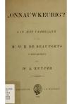 Onnauwkeurig? Aan "Het vaderland" in zake Mr. W.H. de Beaufort's verweerschrift - pagina 1