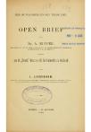 Open brief aan Dr. A. Kuyper, hoogleraar aan de Vrije Universiteit op gereformeerden grondslag, en redacteur van "De Heraut", alsmede aan de "Heraut"-lezers en alle gereformeerden in den lande - pagina 1