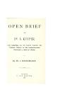 Open brief aan Dr. A. Kuyper, naar aanleiding van het conflict tusschen het Classicaal Bestuur en den Amsterdamschen Kerkeraad, in zake het beheer - pagina 1