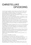 CHRISTELIJKE OPVOEDING