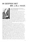 IN GESPREK MET MR. L.M.J. HAGE