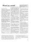 Woord en wereld
