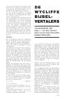 DE WYCLIFFE BIJBELVERTALERS