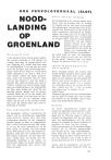 NOOD-LANDING OP GROENLAND