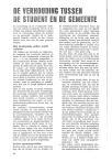 DE VERHOUDING TUSSEN DE STUDENT EN DE GEMEENTE
