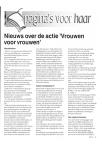 Nieuws over de actie 'Vrouwen  voor vrouwen'