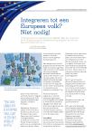 Integreren tot een Europees volk? Niet nodig!