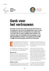 Dank voor het vertrouwen