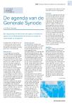 De agenda van de Generale Synode