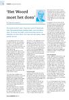 ‘Het Woord moet het doen’