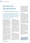 De last van de gemeente