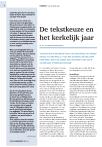 De tekstkeuze en het kerkelijk jaar