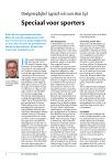 Speciaal voor sporters