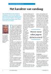 Het karakter van vandaag