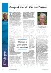 Gesprek met dr. Van der Dussen