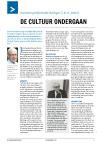 DE CULTUUR ONDERGAAN