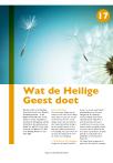 Wat de Heilige Geest doet
