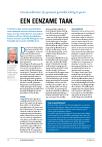 EEN EENZAME TAAK
