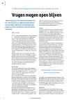 Vragen mogen open blijven
