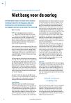 Niet bang voor de oorlog