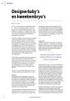 Designerbaby’s en kweekembryo’s