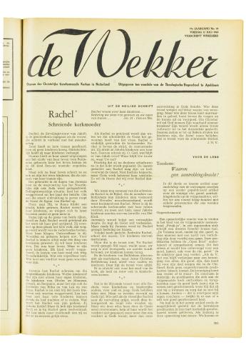 Verslag van de vergadering van de classis Rotterdam op woensdag 3 april 1968 te Rotterdam-C.