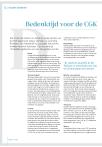 Bedenktijd voor de CGK