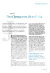 Thema Geef jongeren de ruimte