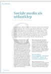 Sociale media als uitlaatklep
