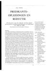 PREDIKANTS- OPLEIDINGEN EN REDUCTIE