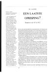EEN LAATSTE OPRISPING?