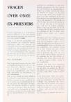 VRAGEN OVER ONZE EX-PRIESTERS
