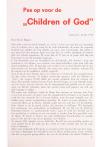 Pas op voor de „Children of God"