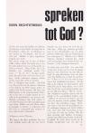 GEEN RECHTSTREEKS spreken tot God?