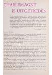 CHARLEMAGNE IS UITGETREDEN
