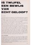 IS TWIJFEL EEN BEWIJS VAN ECHT GELOOF?