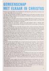 GEMEENSCHAP MET ELKAAR IN CHRISTUS