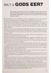 WILT U GODS EER?