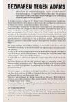 BEZWAREN TEGEN ADAMS