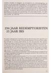 250 JAAR REDEMPTORISTEN 25 JAAR IRS