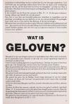 WAT IS GELOVEN?