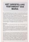 HET GEESTELIJKE TESTAMENT VAN MARIA