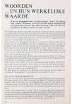 WOORDEN … EN HUN WERKELIJKE WAARDE