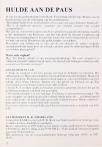 HULDE AAN DE PAUS