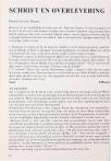 SCHRIFT EN OVERLEVERING