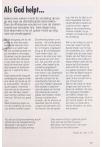 Als God helpt…
