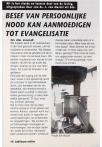 BESEF VAN PERSOONLIJKE  NOOD KAN AANMOEDIGEN  TOT EVANGELISATIE